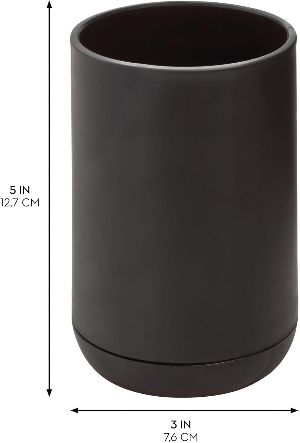 iDesign Cade Toothbrush Holder - Matte Black 3 Slots
