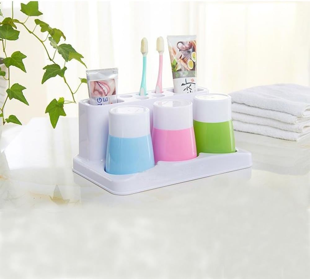 Eslite Toothbrush Toothpaste Holder Stand for Bathroom