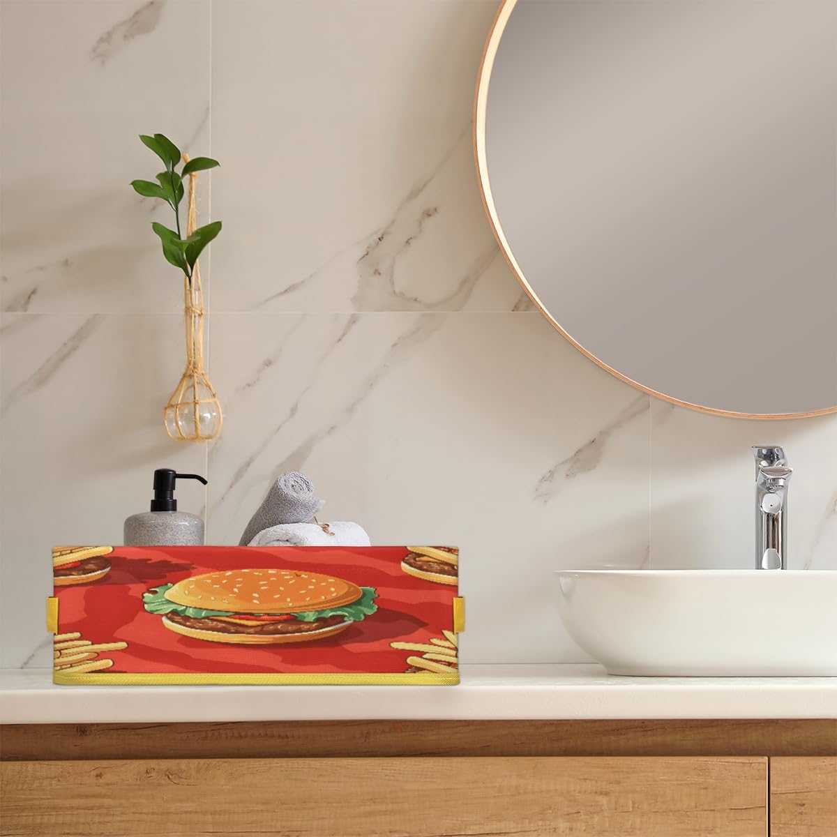 Hamburgers Toilet Paper Baskets for Bathroom Organization