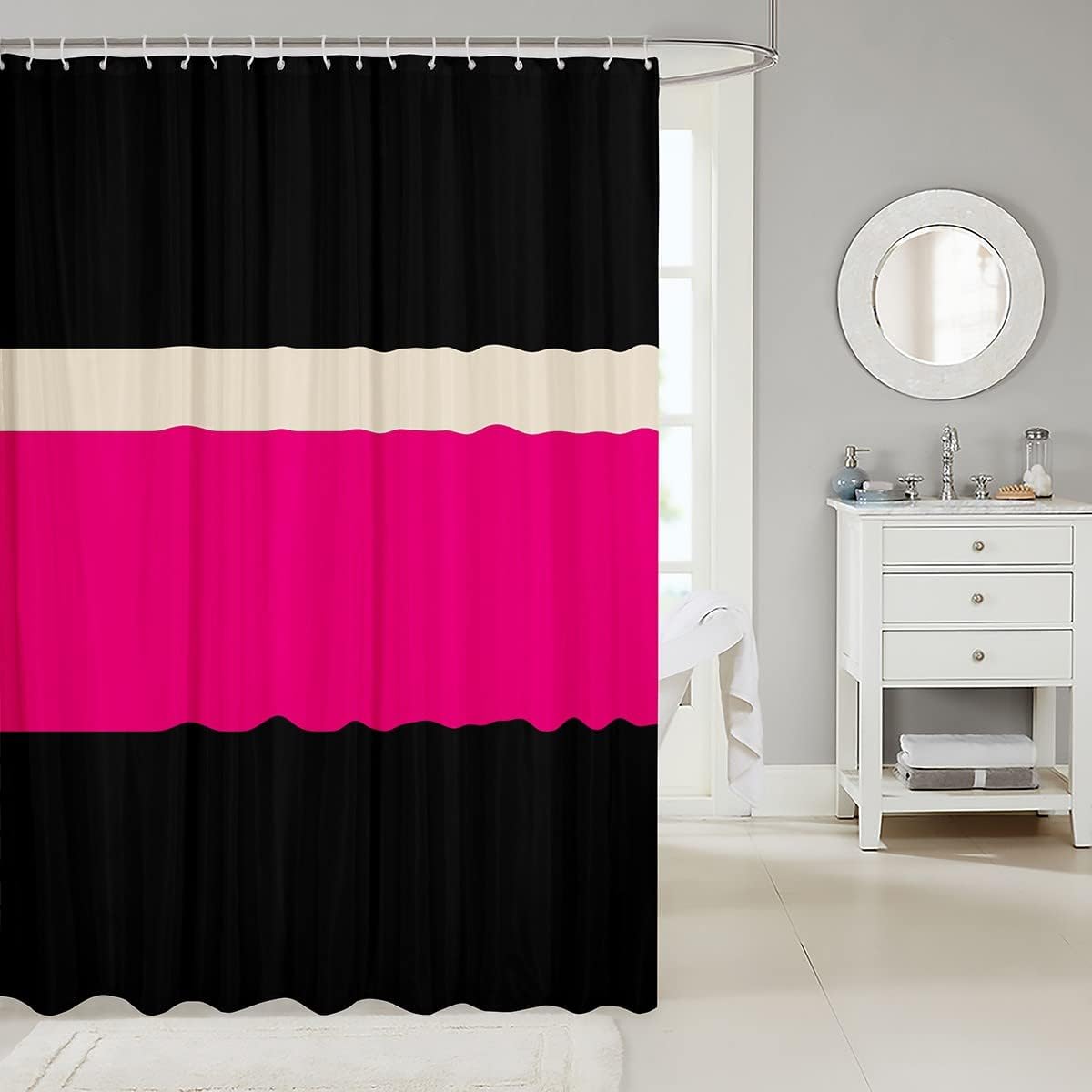 Erosebridal Patchwork Shower Curtain Set for Kids