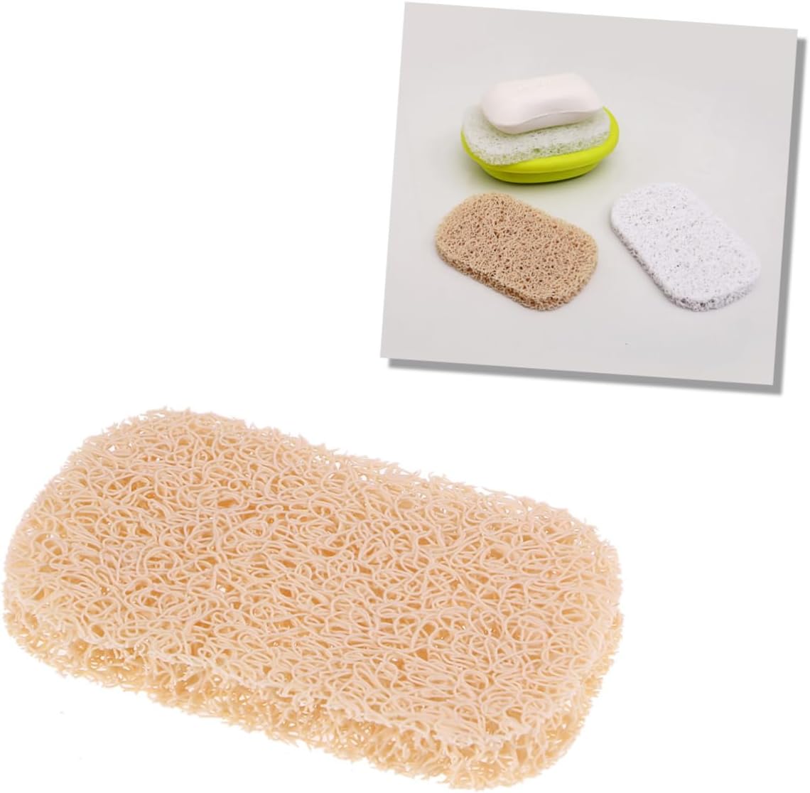 FOYTOKI Non-Slip Soap Dish Bundle with Self-Draining Holes