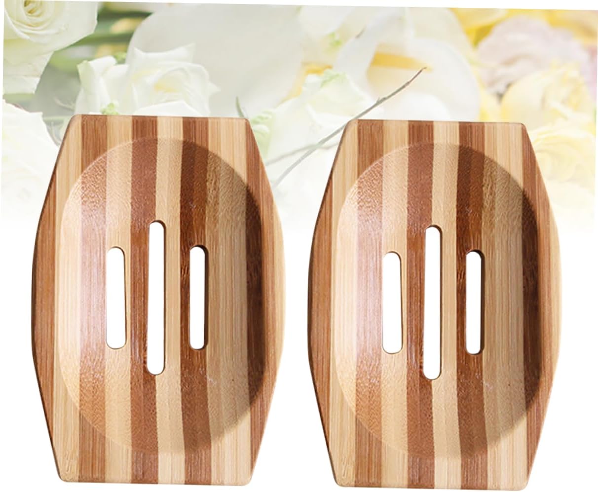 2pcs Hollow Soap Dish with Draining Design for Bathroom and Kitchen