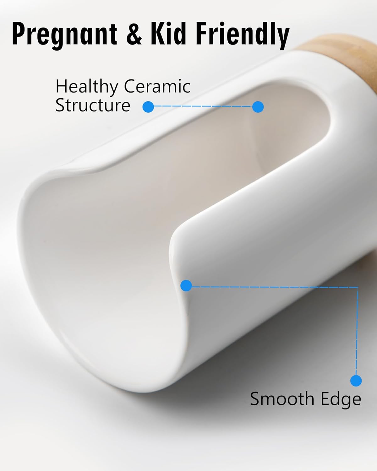 Viosuniu Ceramic Cup Dispenser - BPA Free White 1