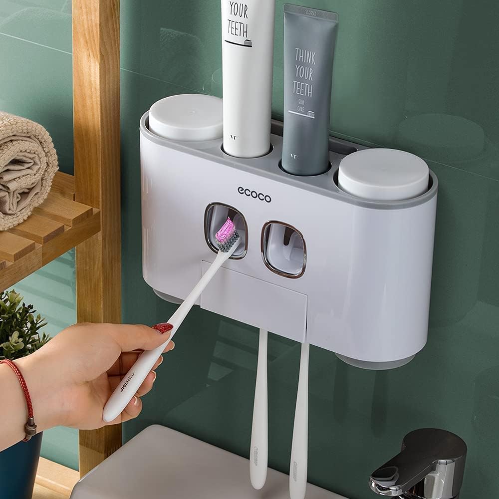 VNYIFAN Multifunctional Wall Mounted Toothbrush Holder Set