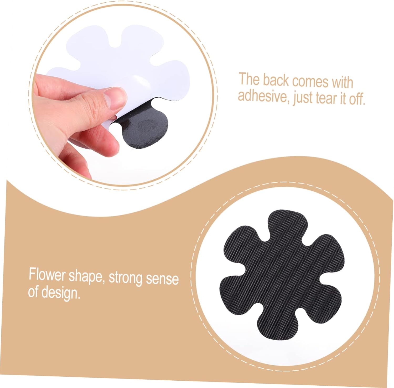 VOSAREA 20Pcs Flower Shaped Non Slip Decals for Bathtub and Shower