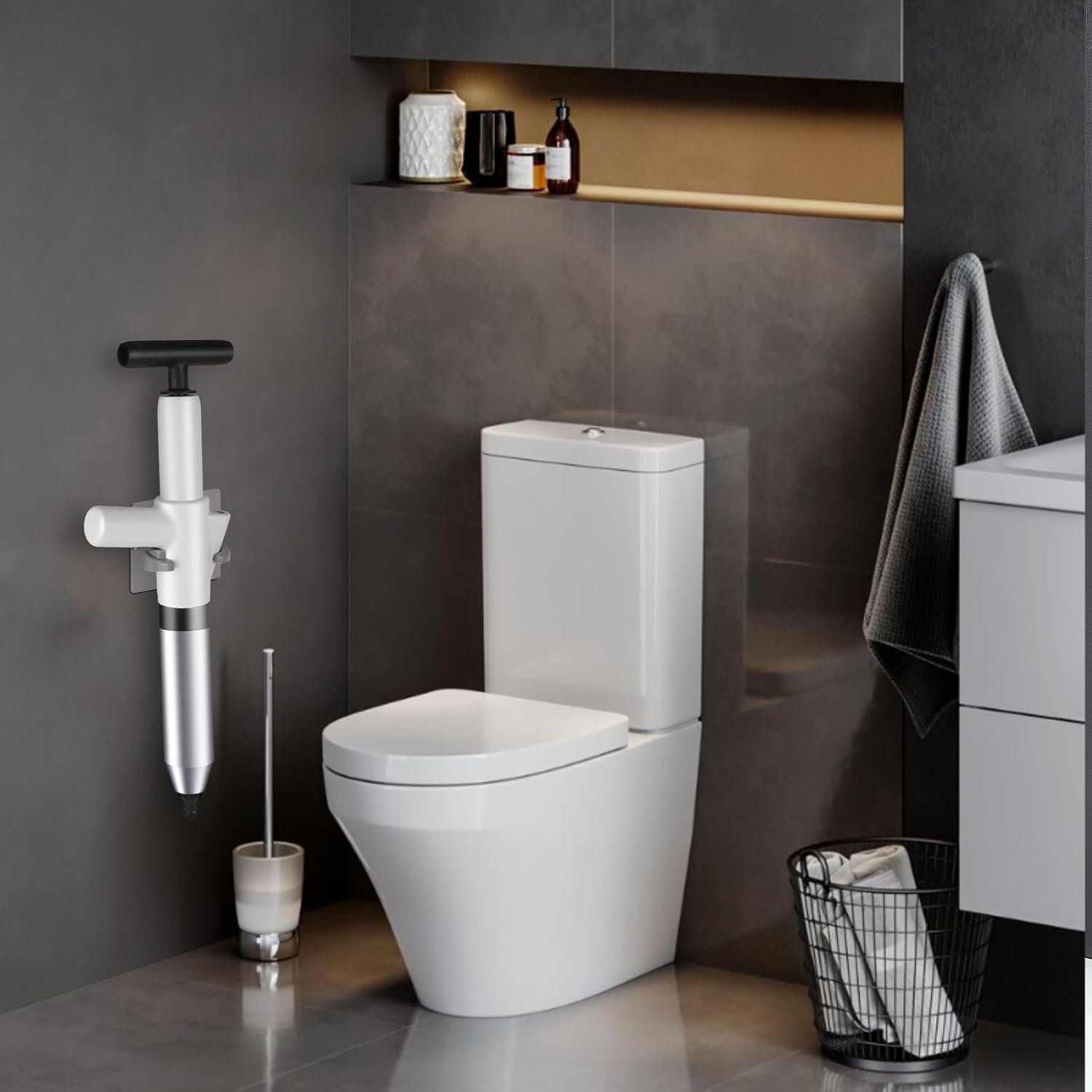 inShareplus Heavy Duty Toilet Plunger Kit