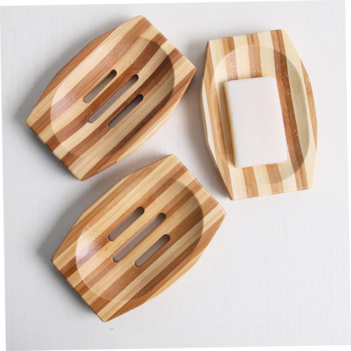 2pcs Hollow Soap Dish with Draining Design for Bathroom and Kitchen