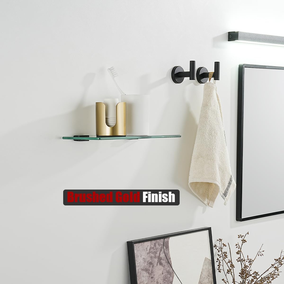 JQK Gold Bathroom Cup Dispenser for 3 oz or 5 oz
