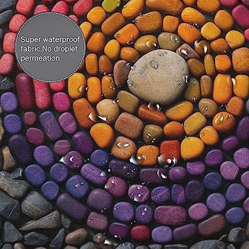 TIYAANDSY Cobblestone Shower Curtain Set