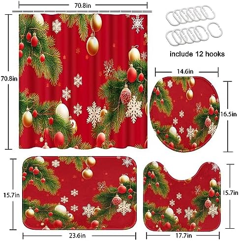 ArtSocket Christmas Tree Bathroom Set with 4 Pcs