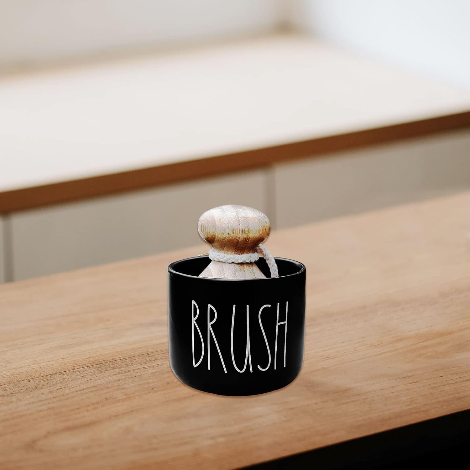 CHONIC Bamboo Dish Brush with Ceramic Holder