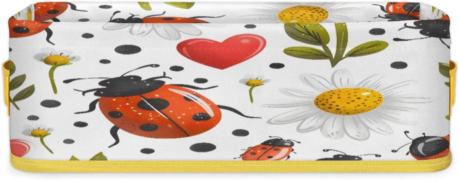 Cute Ladybugs Toilet Paper Basket with Handles