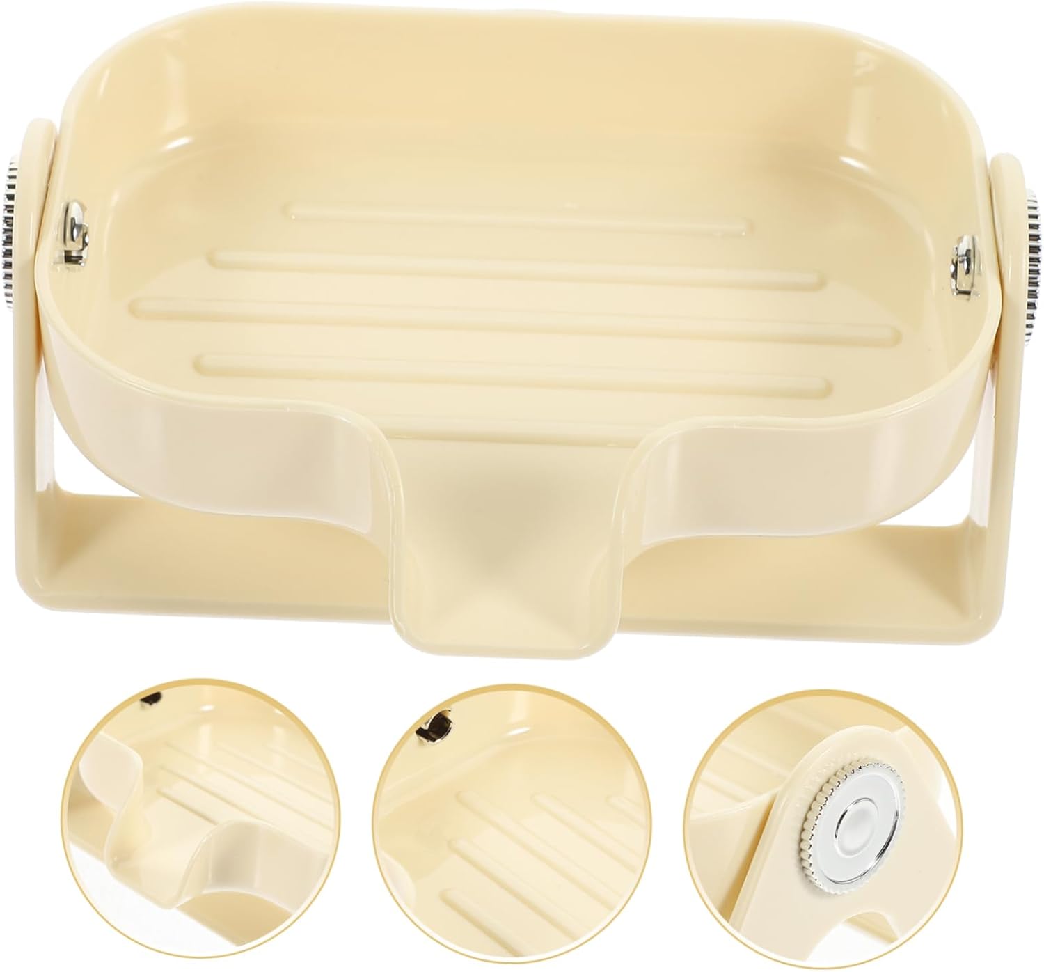 Amosfun Self-Draining Soap Dish Sponge Holder