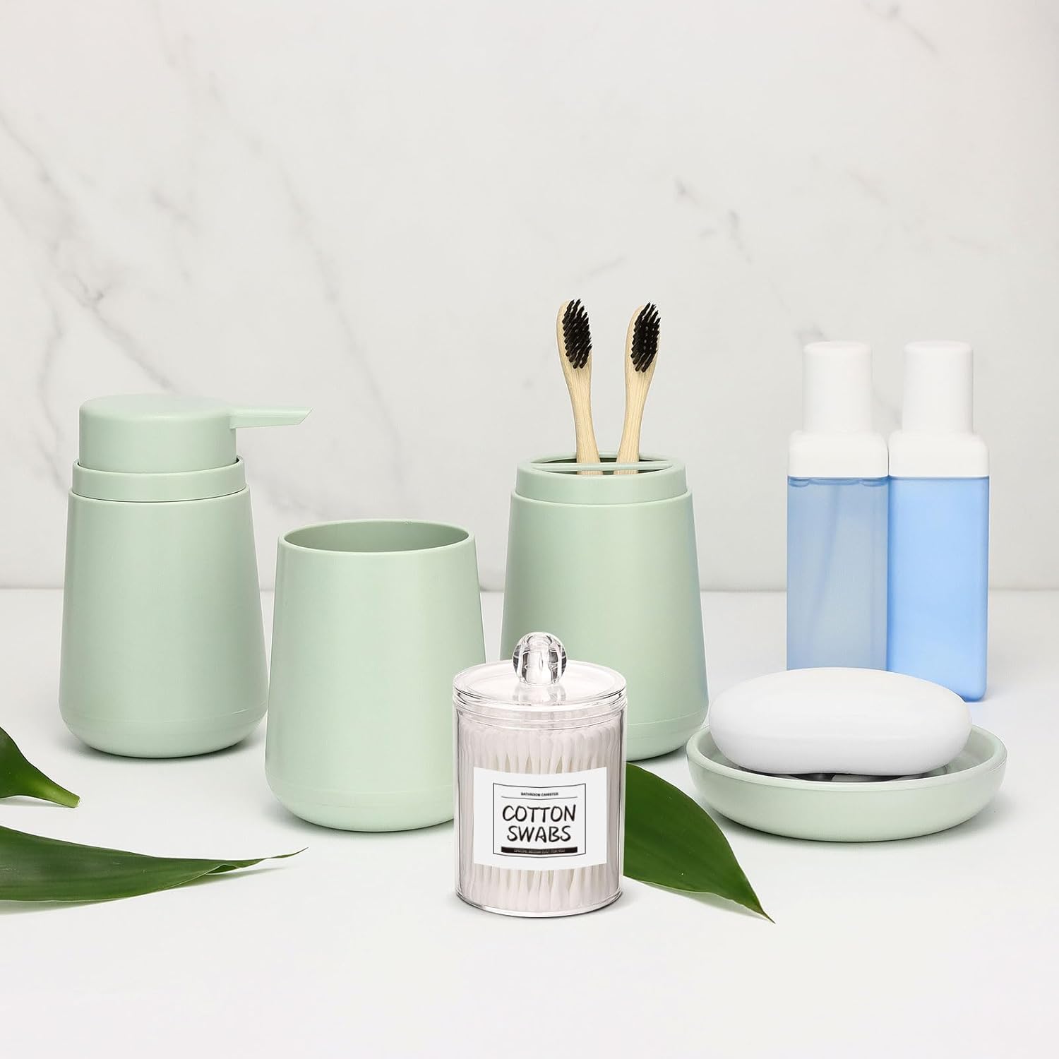 IMAVO Green Bathroom Set 5 Piece Modern
