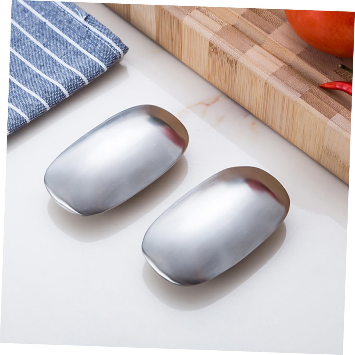 PRETYZOOM Stainless Steel Soap Bar with Holder for Kitchen Smell 1