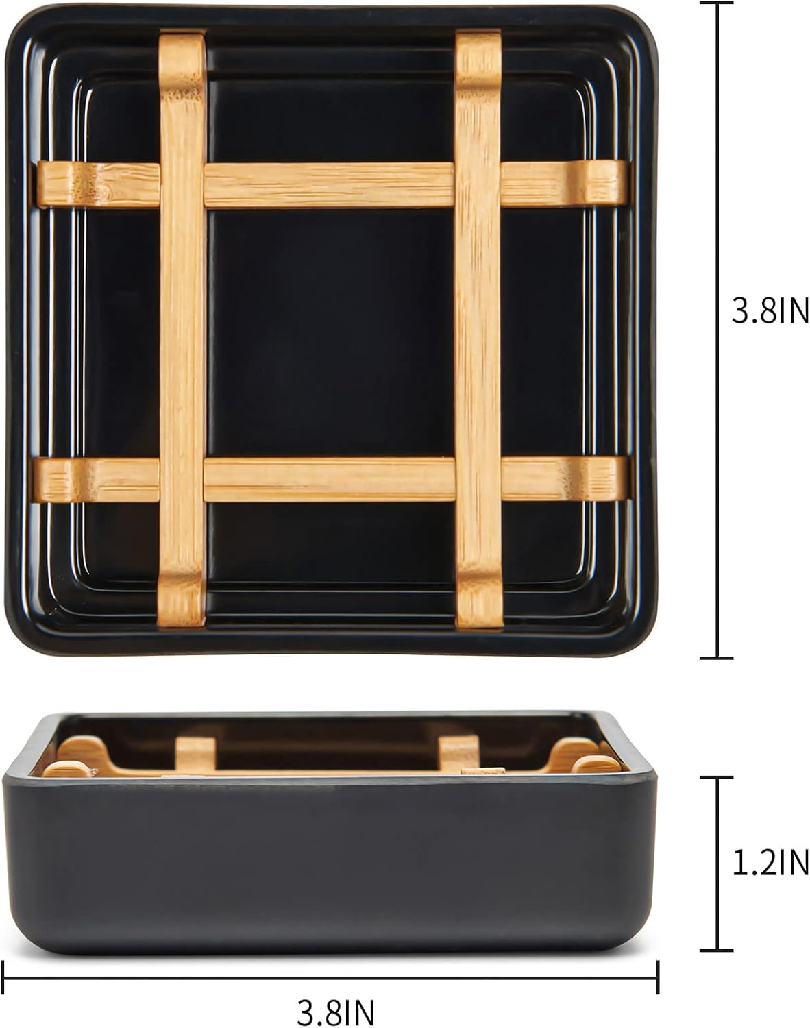 Bamboo Soap Dish with Drainage for Bathroom Sink