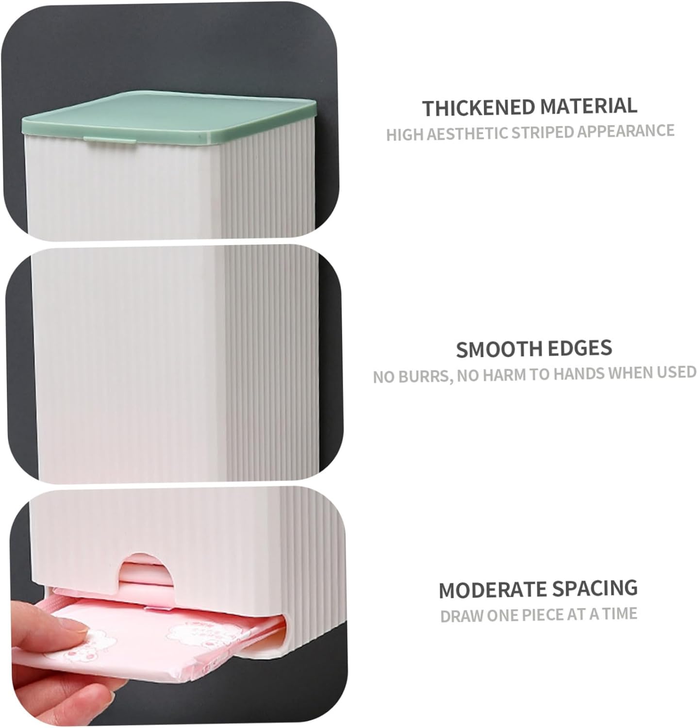 Wall-Mounted Storage Box for Sanitary Pads and Toilet Paper