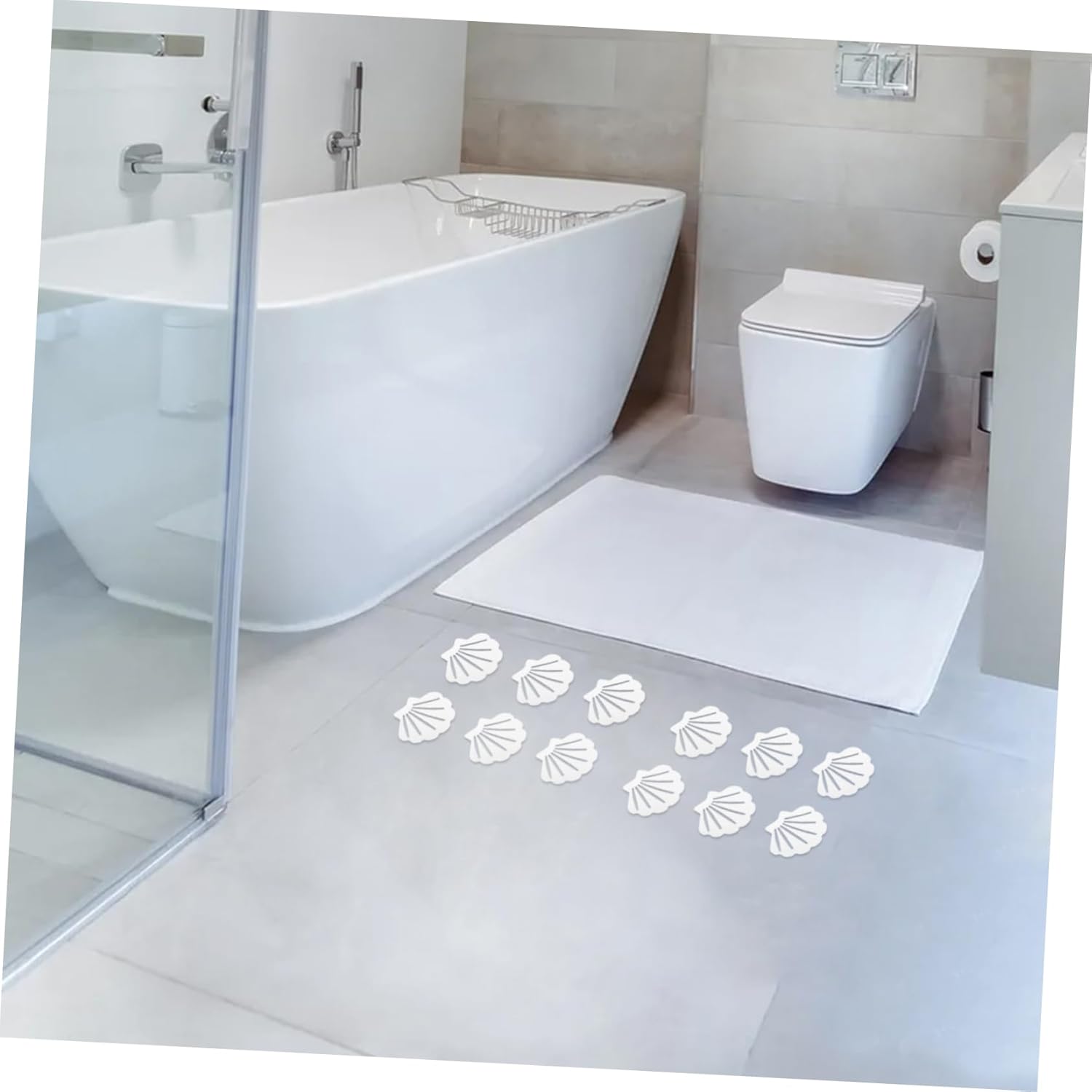ABOOFAN Anti-Slip Bathtub Stickers 12pcs Shell Decor Decor