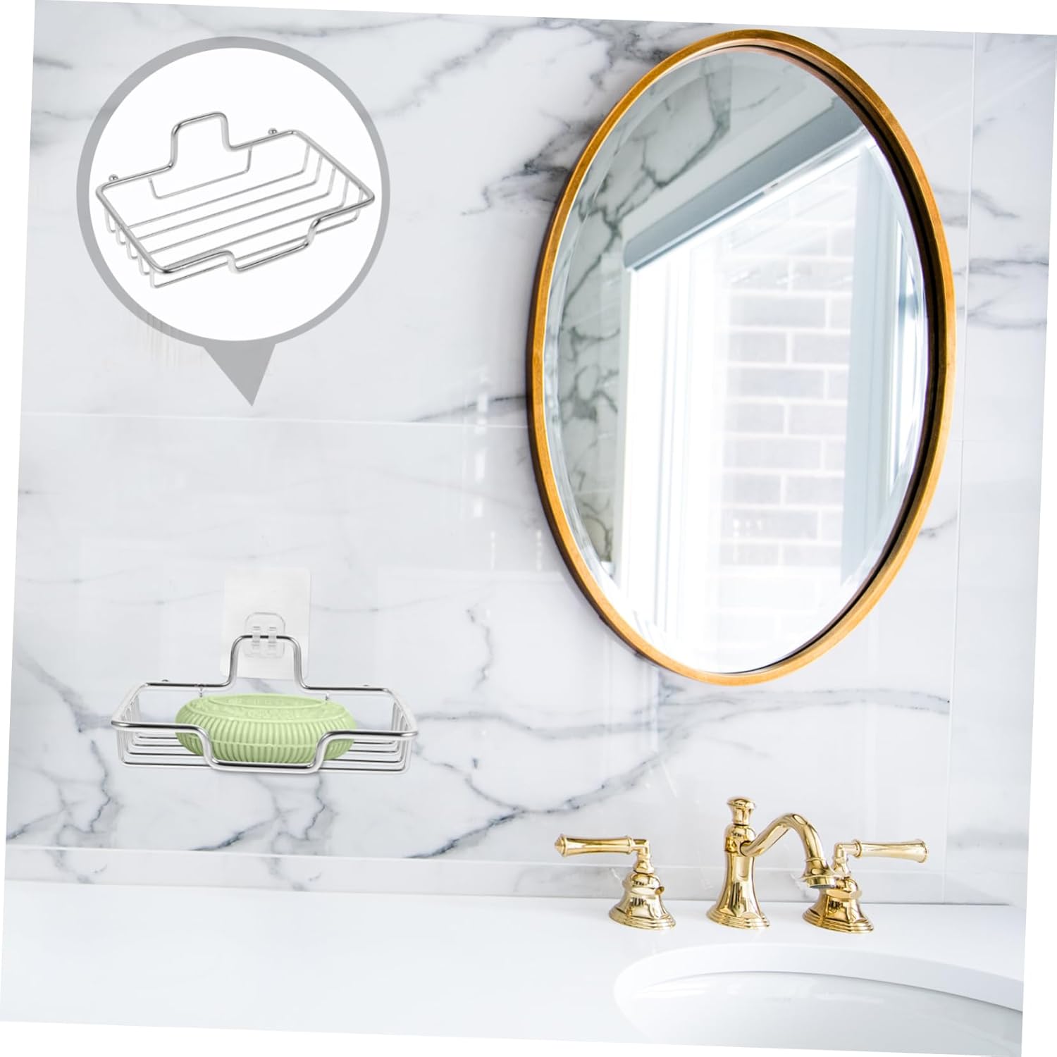 PRETYZOOM Wall Mount Soap Dish with Punch Design