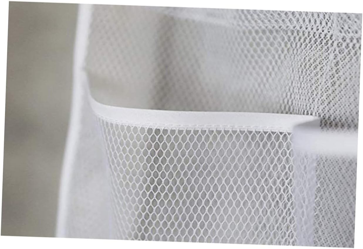 Vaguelly Hanging Mesh Shower Organizer Bag White