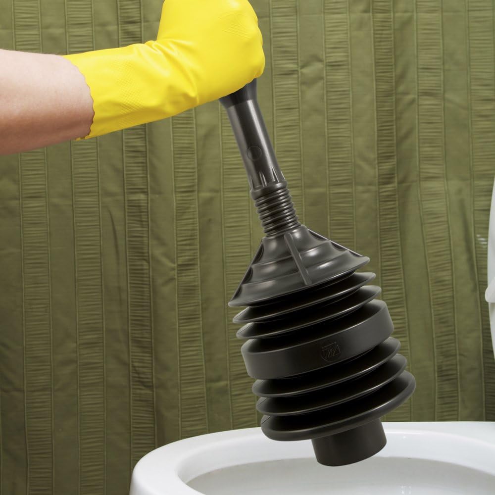PlumbCraft Heavy Duty Toilet Plunger - Black