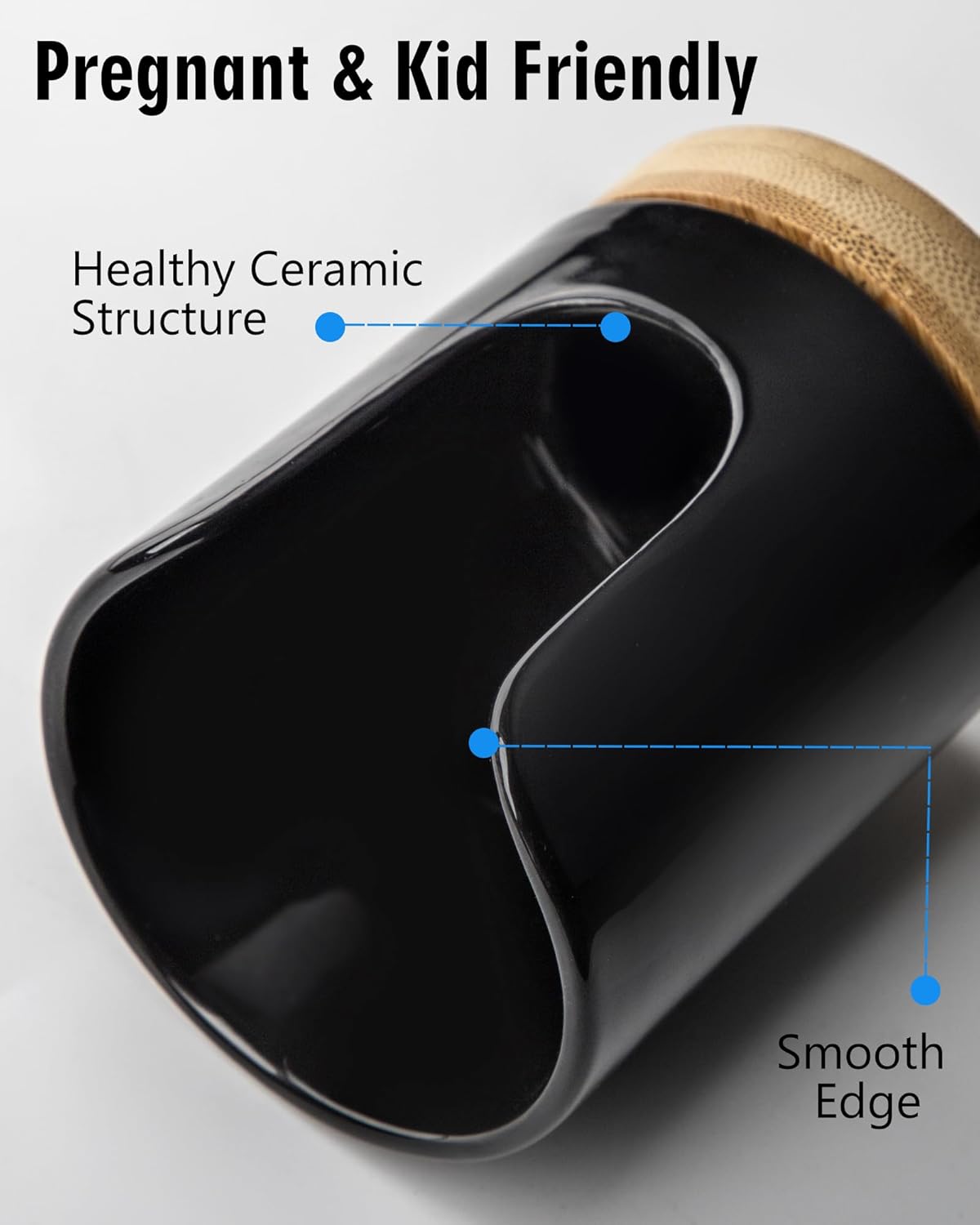 Ceramic Cup Dispenser - 3oz BPA Free Kids Safe Black