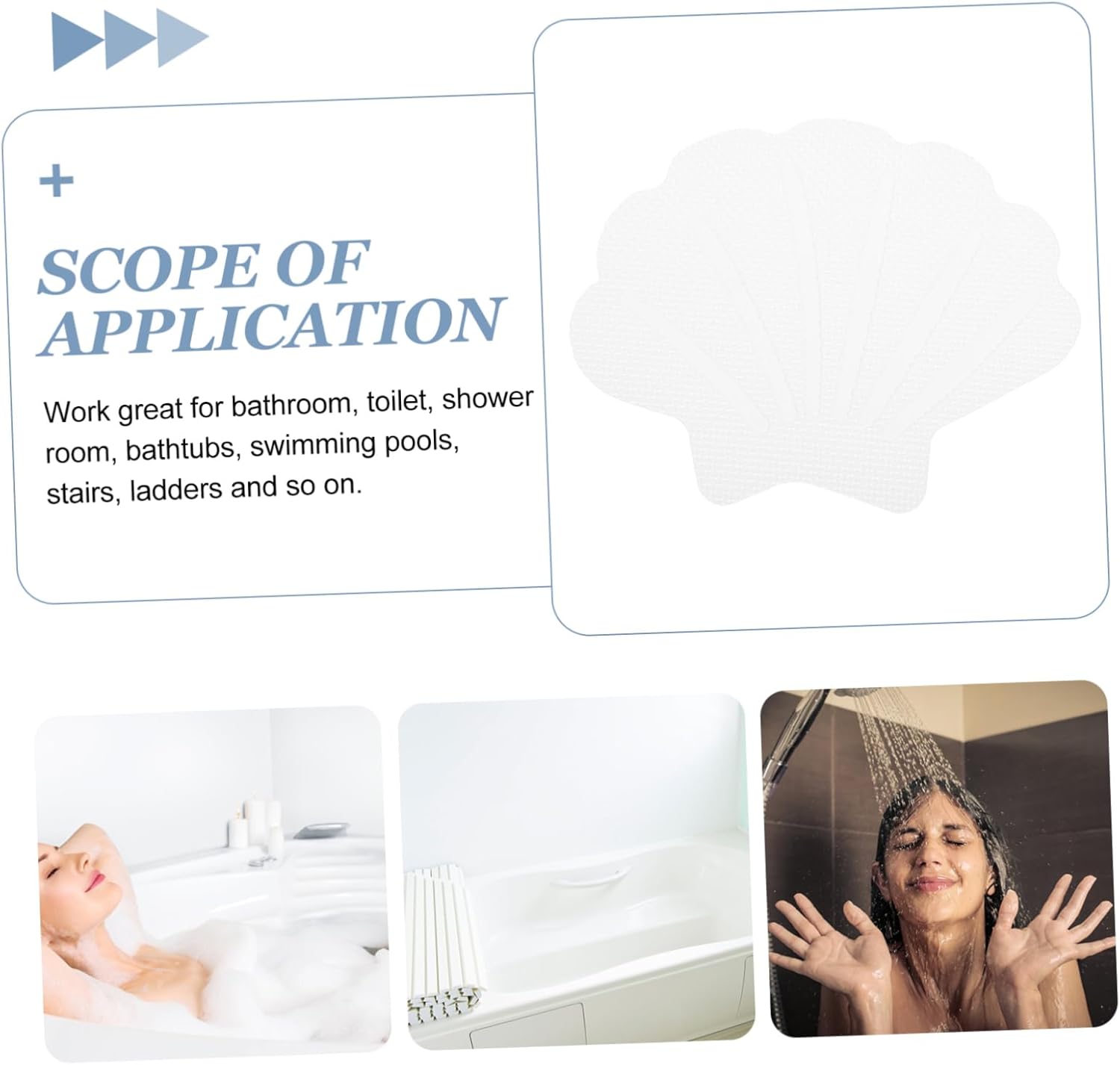 ABOOFAN Anti-Slip Bathtub Stickers 12pcs Shell Decor Decor