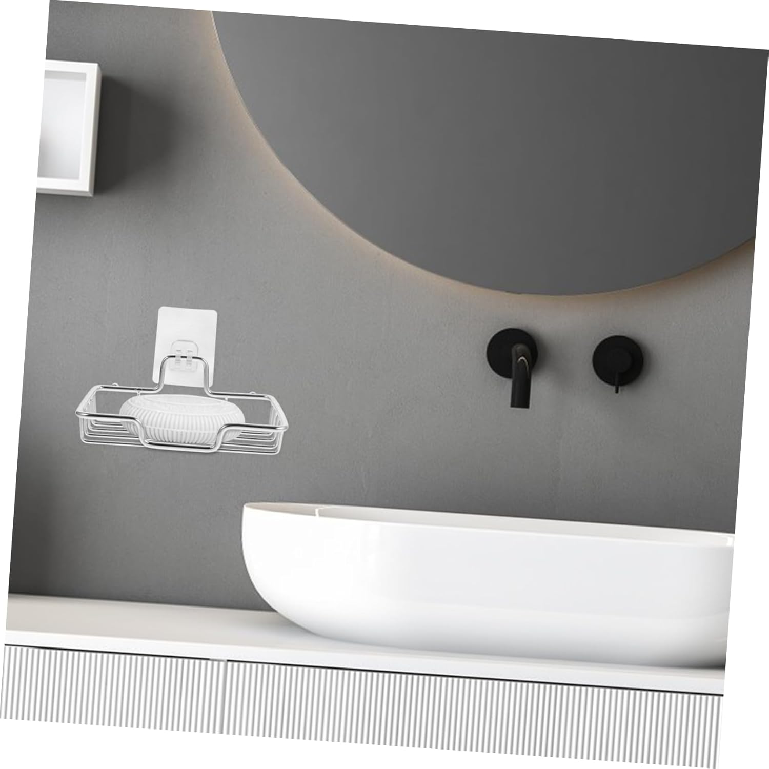 PRETYZOOM Wall-Mounted Soap Dish with Suction Cups