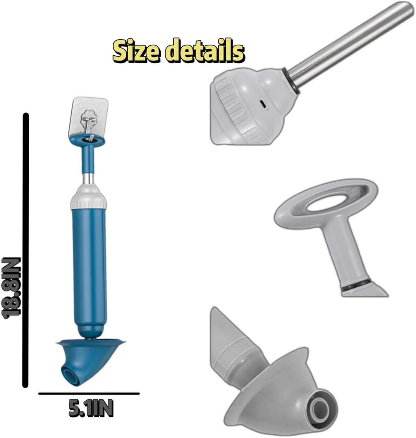 2025 High Pressure Toilet Plunger with Durable Design