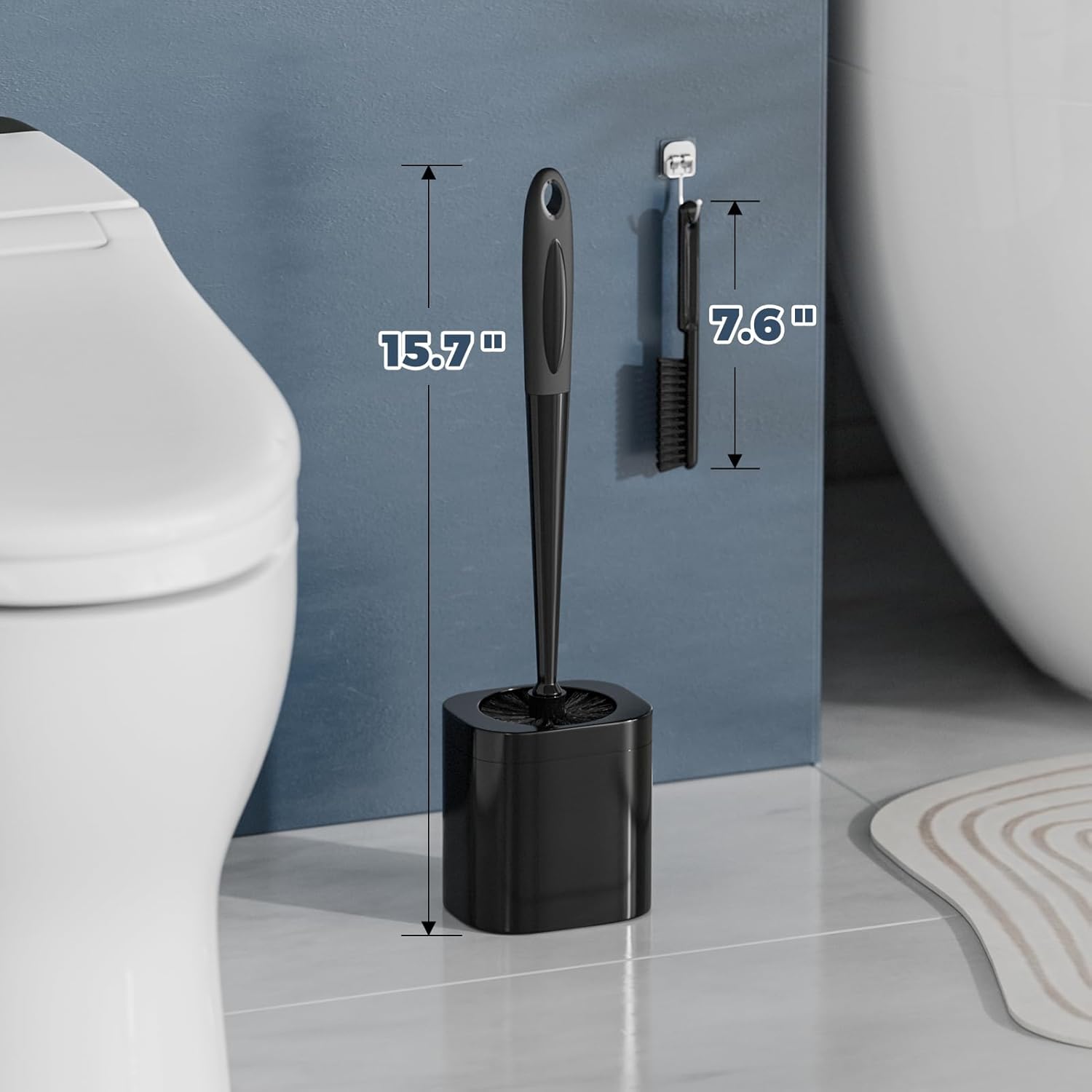 Holaloha Toilet Brush 3 Pack Set with Holder