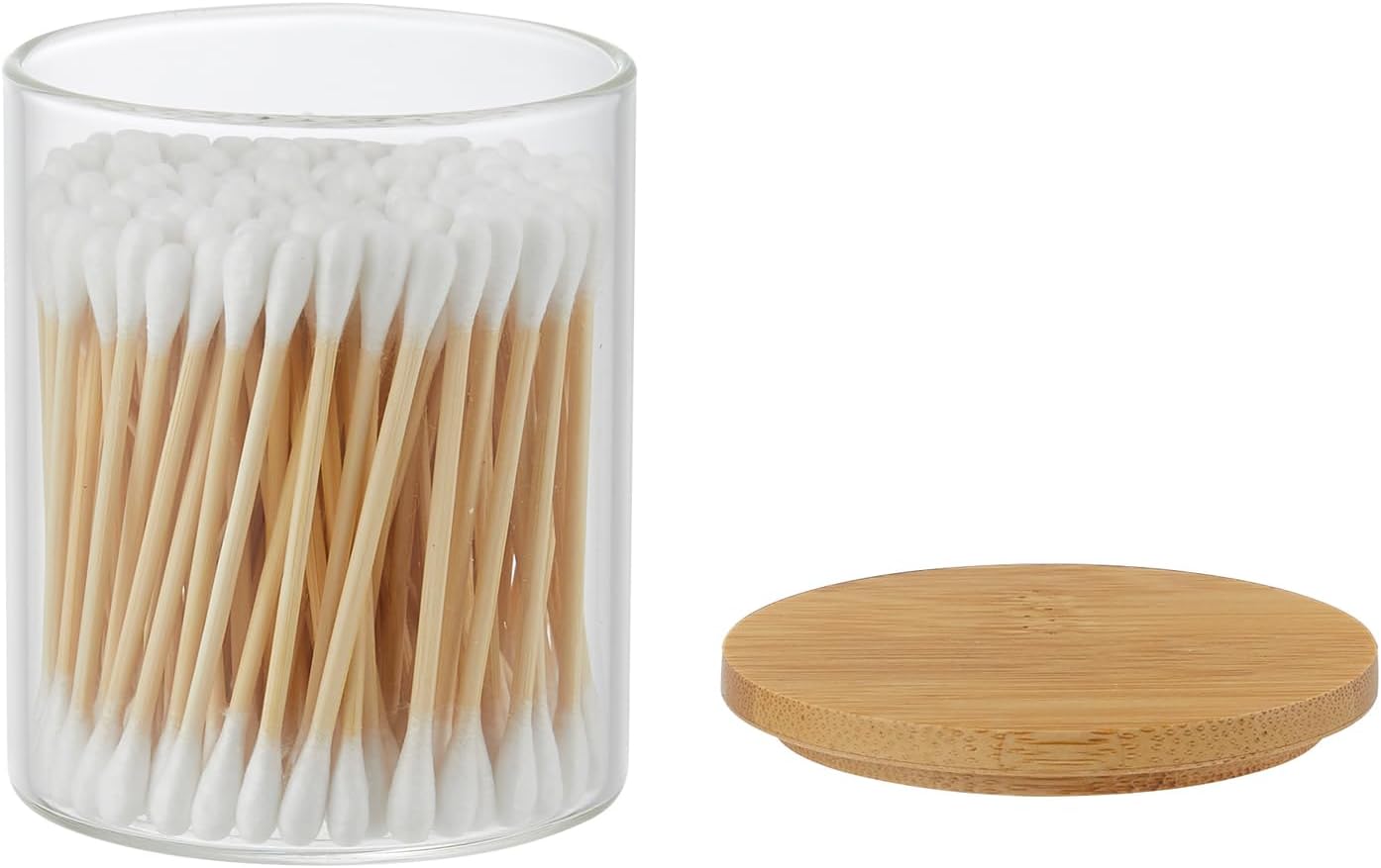 3 Pack Glass Q-Tip Holder Bathroom Organizers