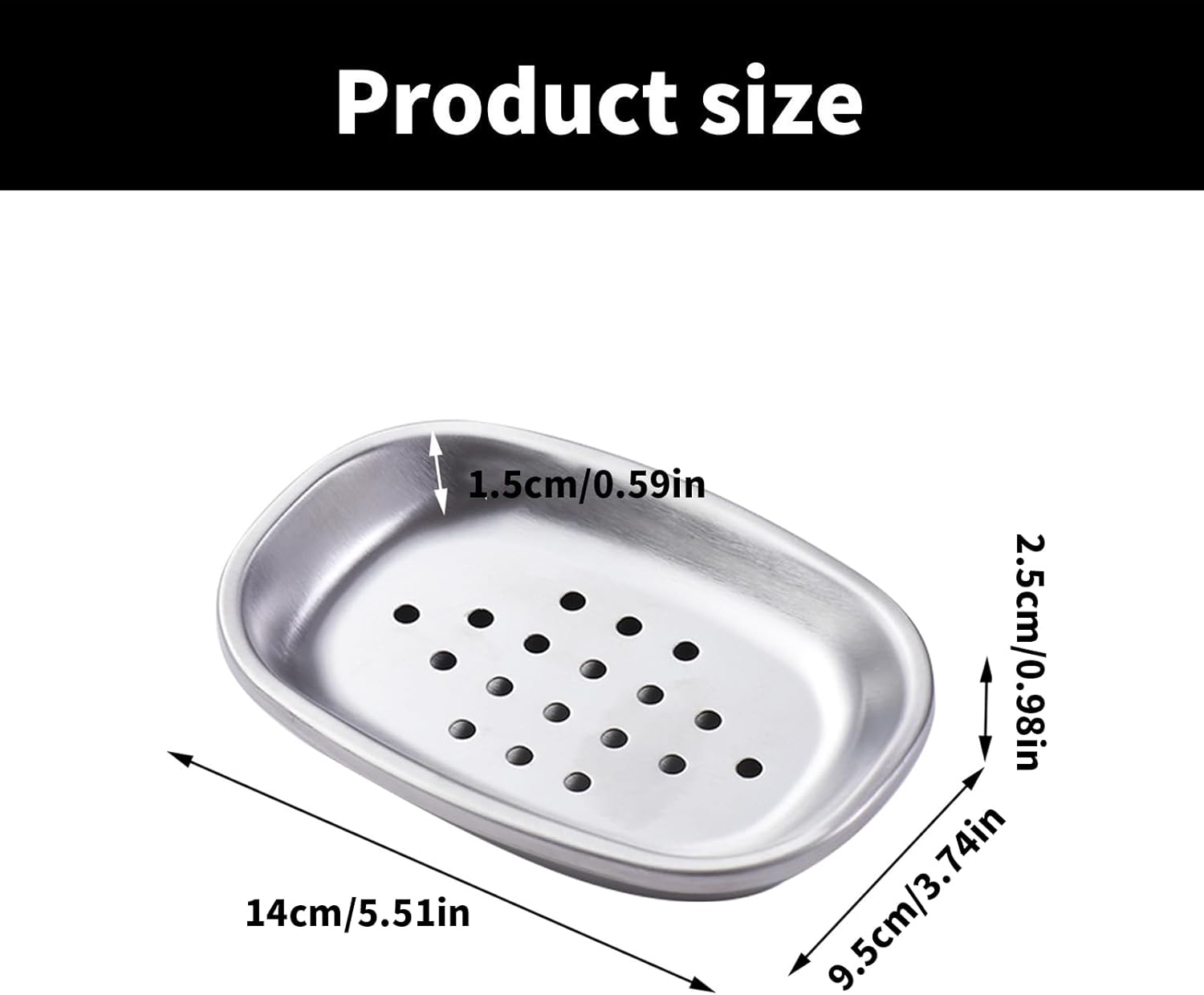 Modern Double Layer Stainless Steel Soap Dish for Bath and Kitchen Use
