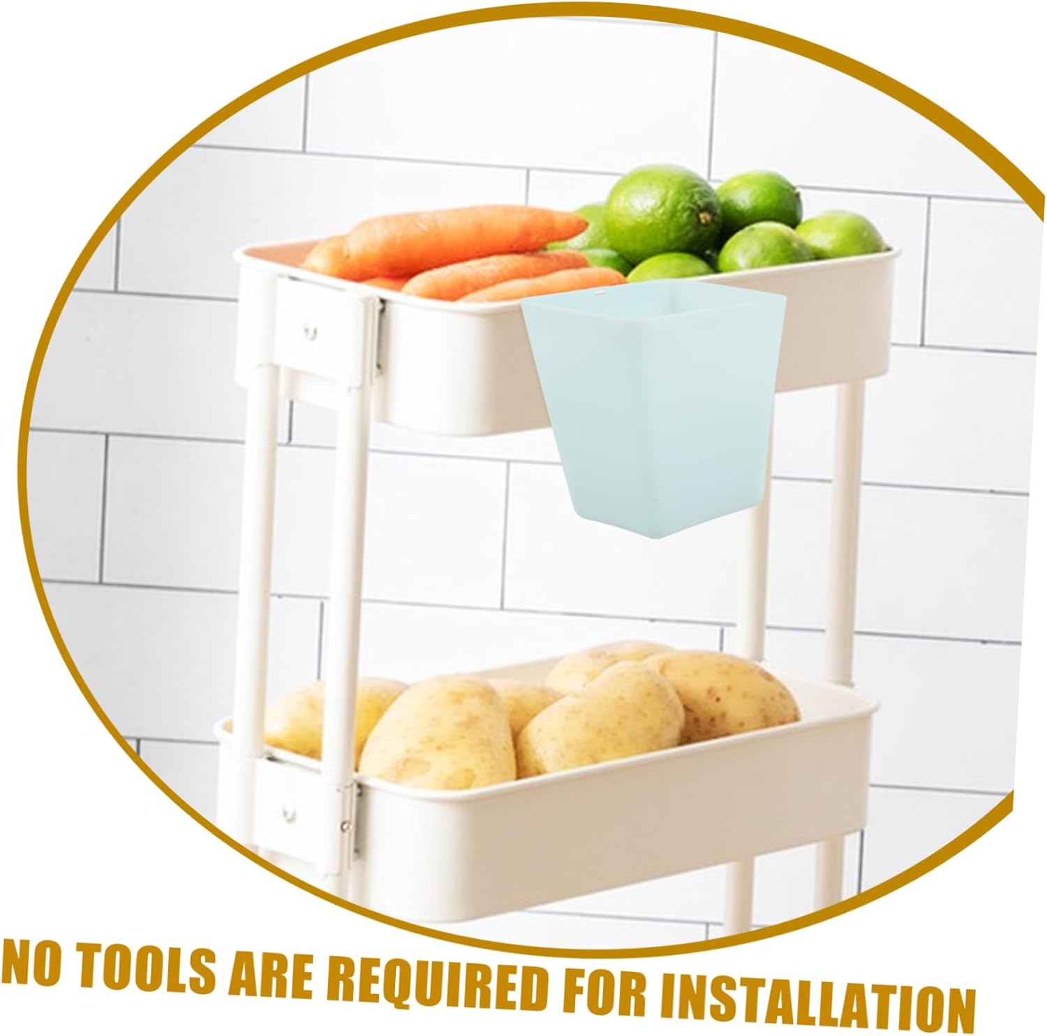 Luxshiny Wall Mounted Storage Basket for Kitchen and Bathroom 1