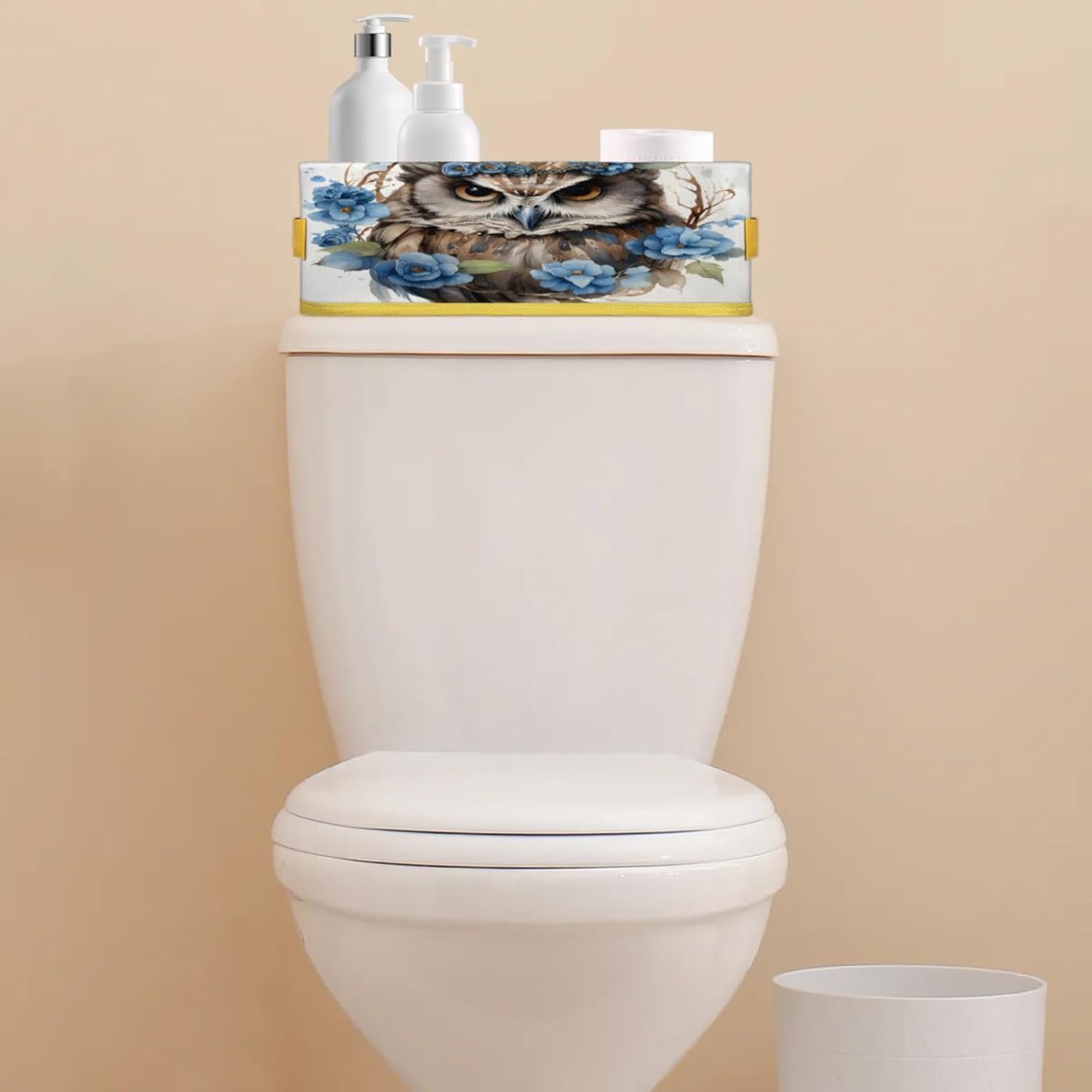 Snatocys Owl Toilet Paper Basket with Handles 1