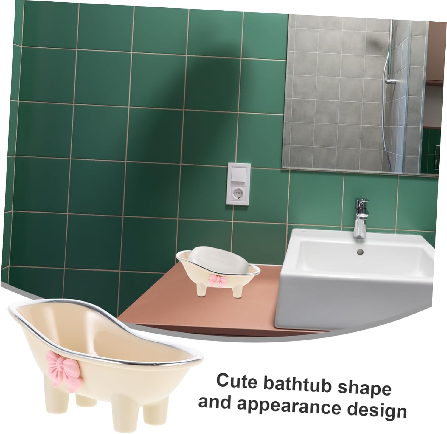 Cute Bathtub Shaped Soap Holder for Bathroom Decor