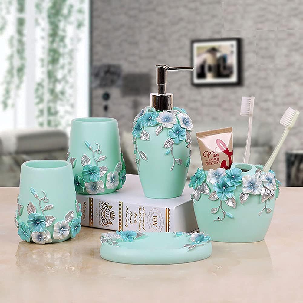 LUANT Vintage Pink Bathroom Accessory Set