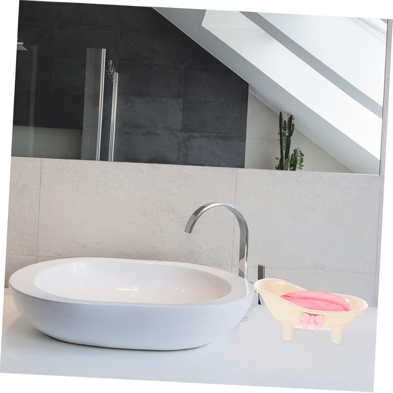 Ciieeo Self Draining Soap Holder Butterfly Design