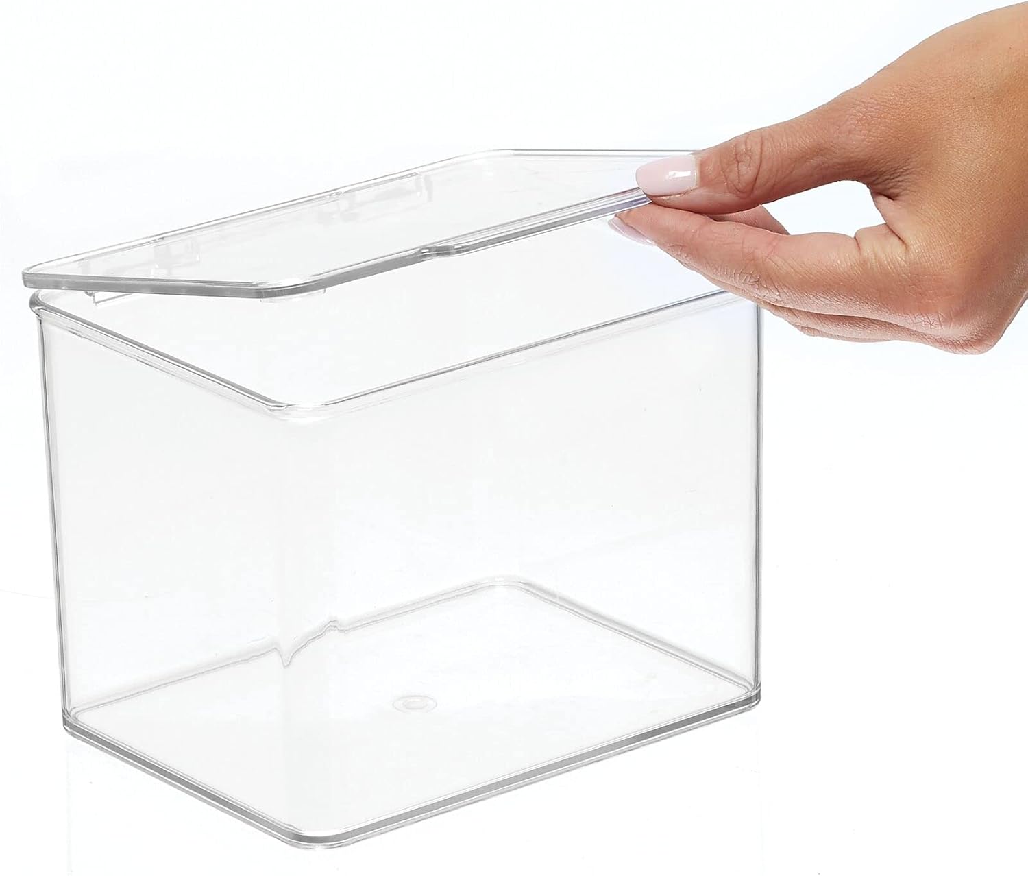 mDesign Clear Plastic Storage Canisters 8 Pack