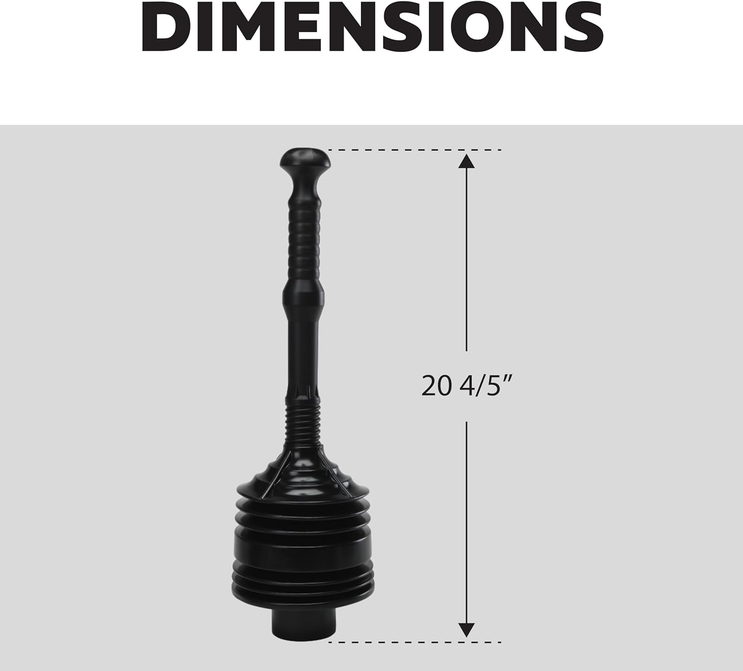 PlumbCraft Heavy Duty Toilet Plunger - Black