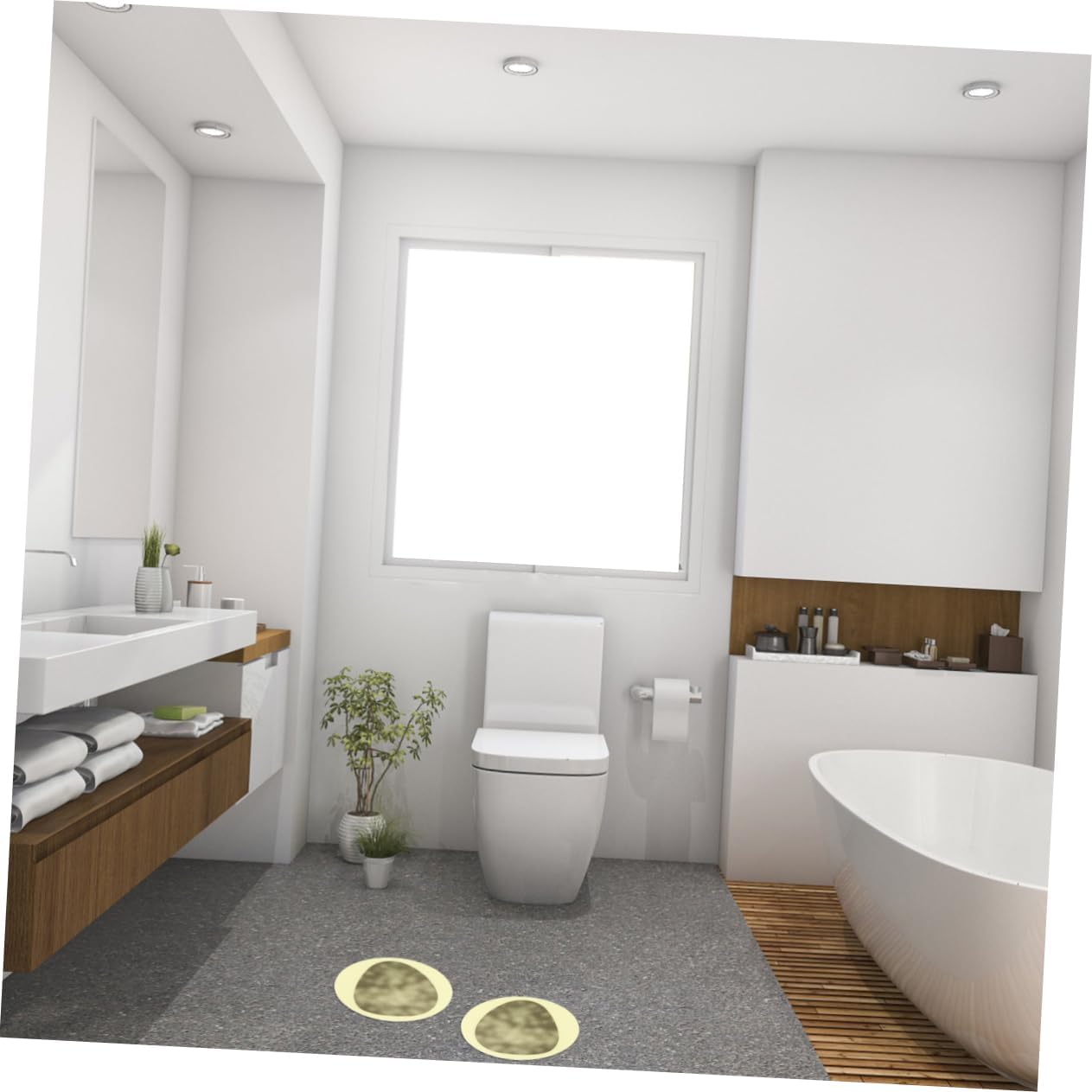 4Pcs Non-Slip Bathroom Stickers for Bathtub and Shower