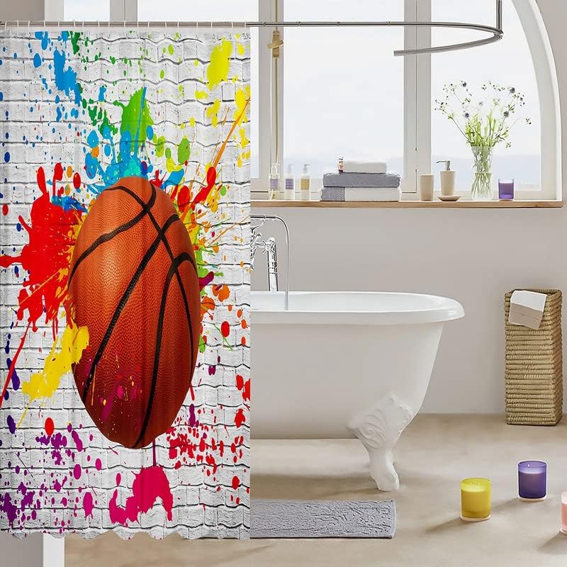 Feelyou Basketball Shower Curtain Set