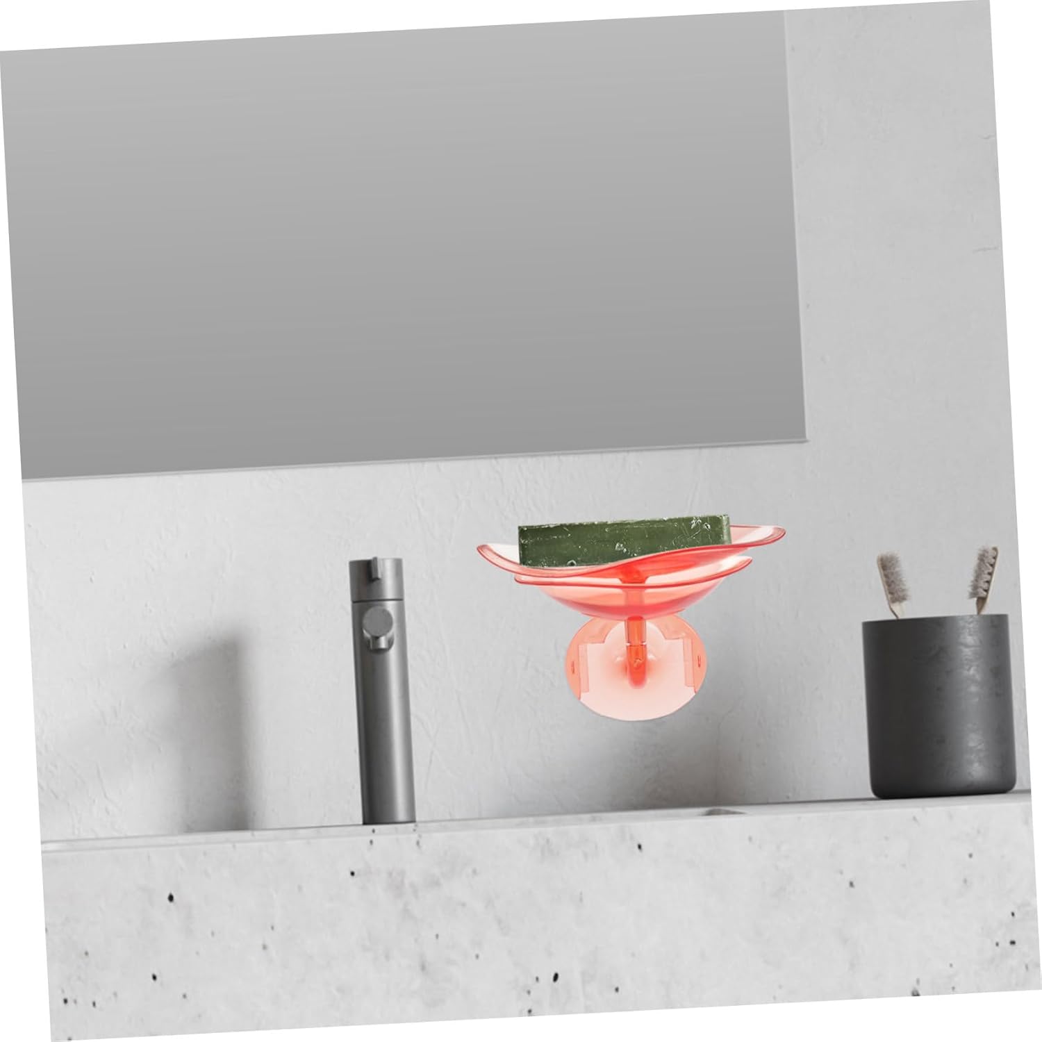 Mipcase Wall Mount Soap Dish with Sticker Installation