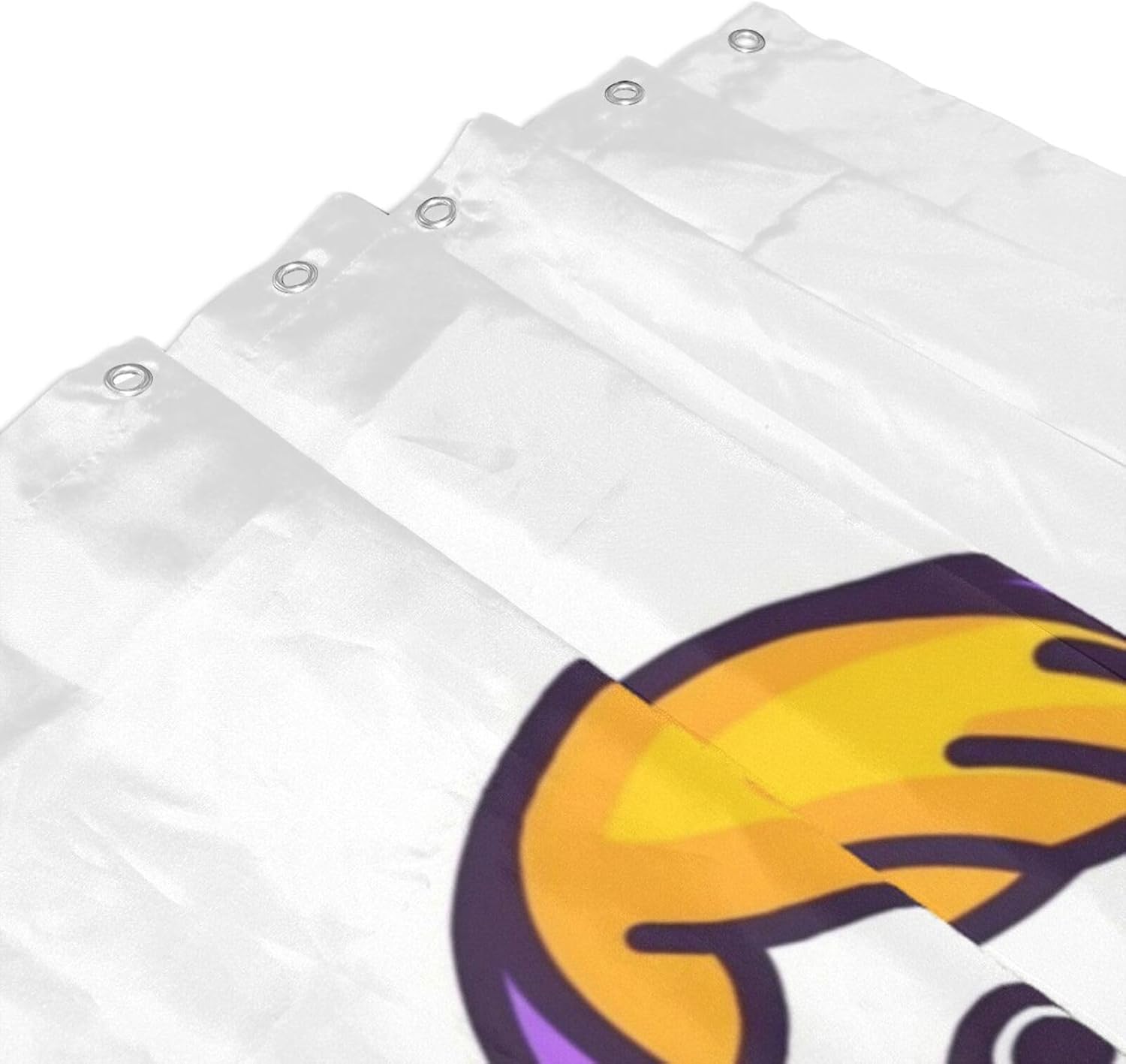 Yellow Purple Minimalism Skull Shower Curtain Set with 12 Hooks 72x72in