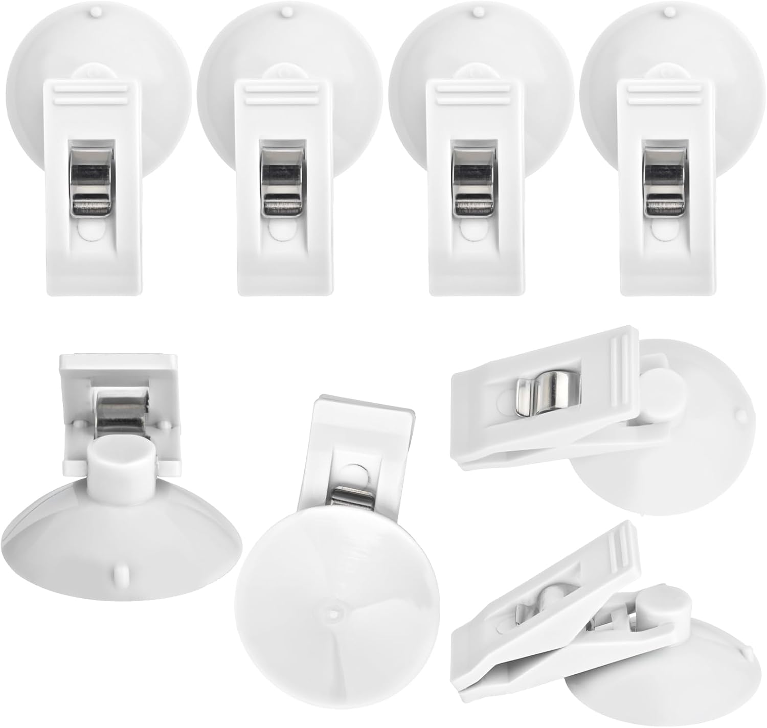 8 Pcs Suction Cup Clip for Cards Bills Shower Curtain