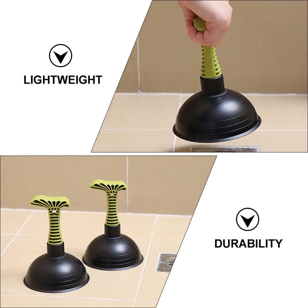 1pc Green Toilet Plunger for Kitchen and Bath Use