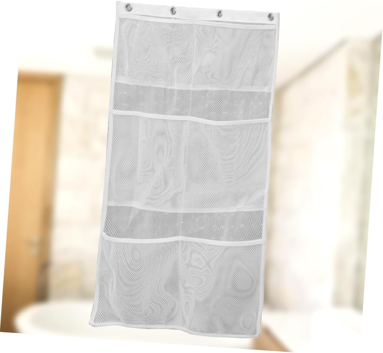 Hanging Mesh Pockets Shower Organizer Bag for Shampoo Conditioner and Toys