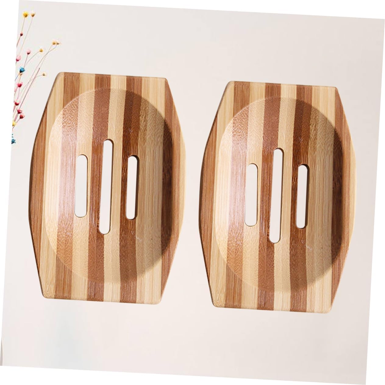 2pcs Hollow Soap Dish with Draining Design for Bathroom and Kitchen