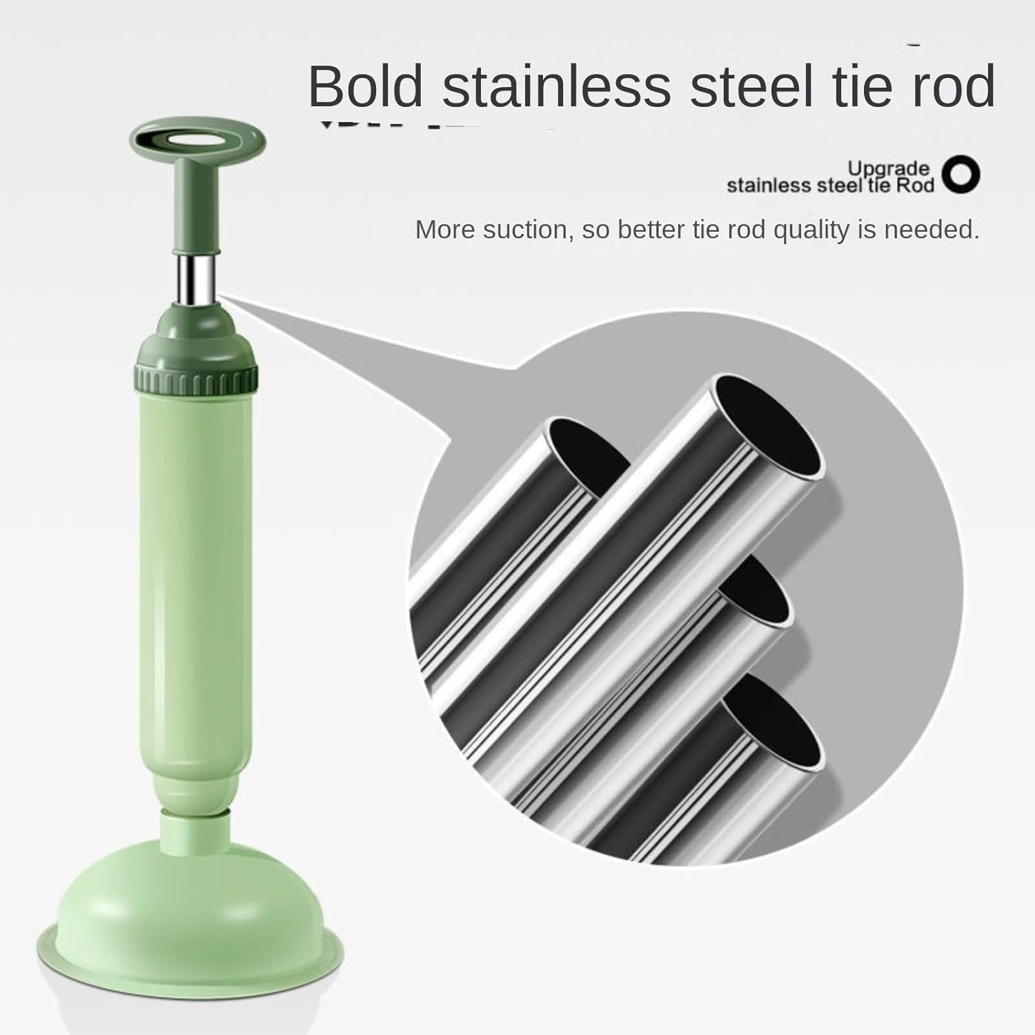 Heavy-Duty Toilet Plunger with Vacuum Suction 1