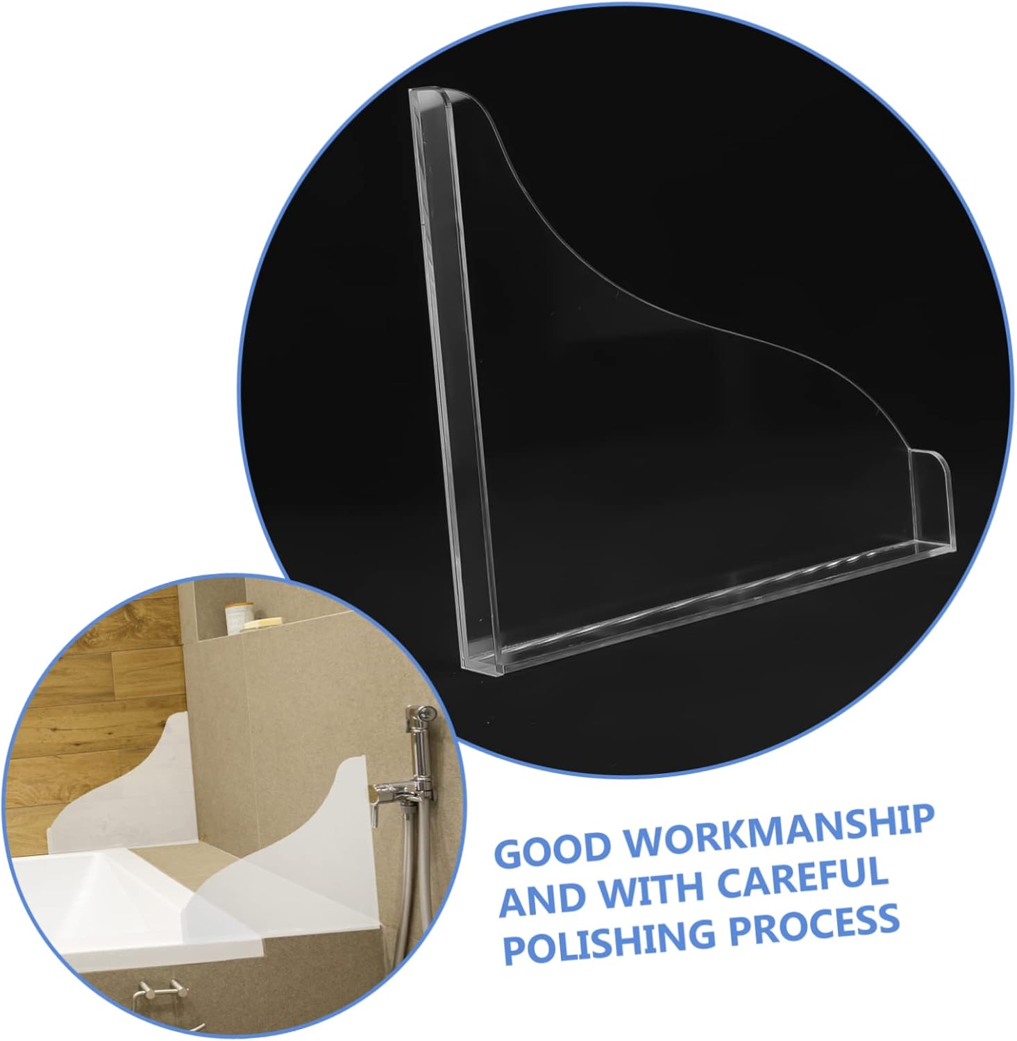 SOLUSTRE Acrylic Bath Tub Splashing Guard 1