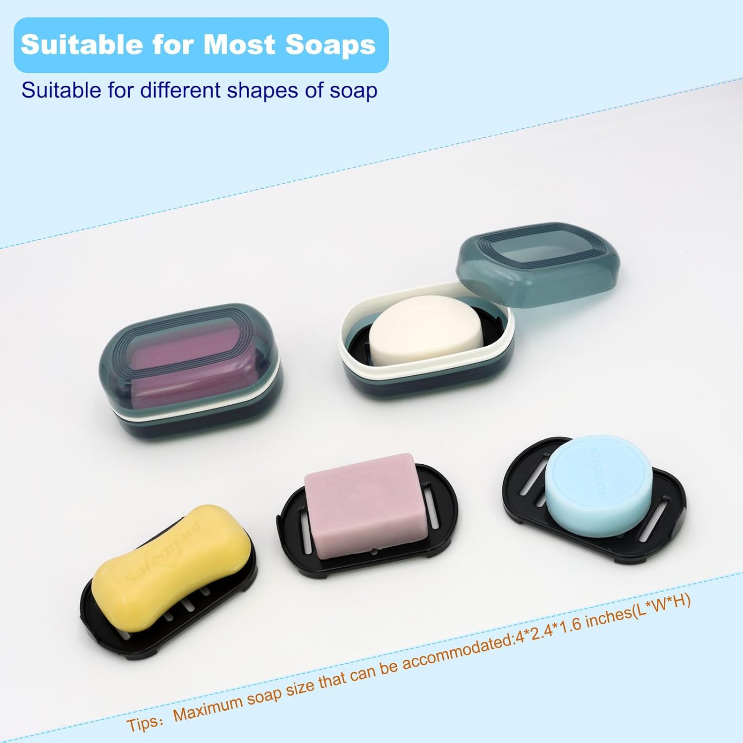 Travel Soap Container with Lid Portable Bar Soap Holder